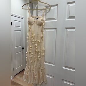 Petal & Pup: Posedly Midi Cream Dress (Small)